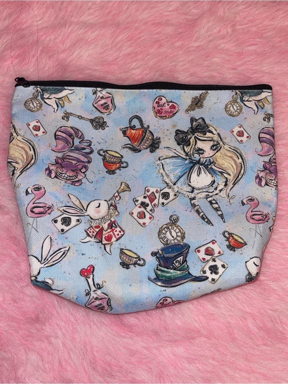 Alice in wonderland Disney kawaii anime cosmetic storage zipper bag Lolita
